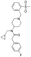 N-(CYCLOPROPYLMETHYL)-2-(4-FLUOROPHENYL)-N-(1-[2-(METHYLSULFONYL)BENZYL]PIPERIDIN-4-YL)ACETAMIDE Struktur