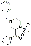 4-BENZYL-1-(METHYLSULFONYL)-2-(PYRROLIDIN-1-YLCARBONYL)PIPERAZINE Struktur