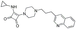 3-(CYCLOPROPYLAMINO)-4-[4-(3-QUINOLIN-3-YLPROPYL)PIPERAZIN-1-YL]CYCLOBUT-3-ENE-1,2-DIONE Struktur