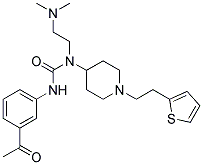 N'-(3-ACETYLPHENYL)-N-[2-(DIMETHYLAMINO)ETHYL]-N-(1-[2-(2-THIENYL)ETHYL]PIPERIDIN-4-YL)UREA Struktur