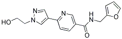 N-(2-FURYLMETHYL)-6-[1-(2-HYDROXYETHYL)-1H-PYRAZOL-4-YL]NICOTINAMIDE Struktur