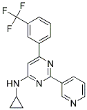 N-CYCLOPROPYL-2-PYRIDIN-3-YL-6-[3-(TRIFLUOROMETHYL)PHENYL]PYRIMIDIN-4-AMINE Struktur