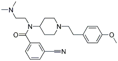 3-CYANO-N-[2-(DIMETHYLAMINO)ETHYL]-N-(1-[2-(4-METHOXYPHENYL)ETHYL]PIPERIDIN-4-YL)BENZAMIDE Struktur