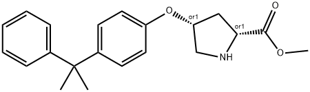 METHYL (2S,4S)-4-[4-(1-METHYL-1-PHENYLETHYL)-PHENOXY]-2-PYRROLIDINECARBOXYLATE Struktur