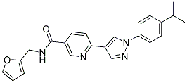 N-FURAN-2-YLMETHYL-6-[1-(4-ISOPROPYL-PHENYL)-1H-PYRAZOL-4-YL]-NICOTINAMIDE Struktur