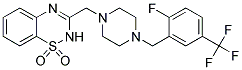 3-((4-[2-FLUORO-5-(TRIFLUOROMETHYL)BENZYL]PIPERAZIN-1-YL)METHYL)-2H-1,2,4-BENZOTHIADIAZINE 1,1-DIOXIDE Struktur