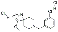 METHYL 4-AMINO-1-(3-CHLOROBENZYL)PIPERIDINE-4-CARBOXYLATE DIHYDROCHLORIDE Struktur