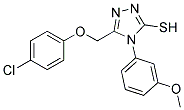 5-((4-CHLOROPHENOXY)METHYL)-4-(3-METHOXYPHENYL)-4H-1,2,4-TRIAZOLE-3-THIOL Struktur