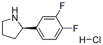 (R)-2-(3,4-DIFLUOROPHENYL)PYRROLIDINE HYDROCHLORIDE Struktur