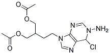 9-(4-ACETOXY-3-ACETOXYMETHYLBUT-1-YL)-1-AMINO-6-CHLOROPURINE Struktur