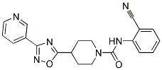 N-(2-CYANOPHENYL)-4-(3-PYRIDIN-3-YL-1,2,4-OXADIAZOL-5-YL)PIPERIDINE-1-CARBOXAMIDE Struktur