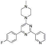 4-(4-FLUOROPHENYL)-6-(4-METHYLPIPERAZIN-1-YL)-2-PYRIDIN-3-YLPYRIMIDINE Struktur