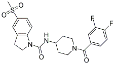 N-[1-(3,4-DIFLUOROBENZOYL)PIPERIDIN-4-YL]-5-(METHYLSULFONYL)INDOLINE-1-CARBOXAMIDE Struktur