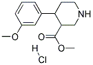 METHYL 4-(3-METHOXYPHENYL)PIPERIDINE-3-CARBOXYLATE HYDROCHLORIDE Struktur