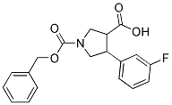 4-(3-FLUORO-PHENYL)-PYRROLIDINE-1,3-DICARBOXYLIC ACID 1-BENZYL ESTER Struktur