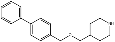 4-[([1,1'-BIPHENYL]-4-YLMETHOXY)METHYL]PIPERIDINE Struktur