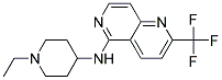 N-(1-ETHYLPIPERIDIN-4-YL)-2-(TRIFLUOROMETHYL)-1,6-NAPHTHYRIDIN-5-AMINE Struktur