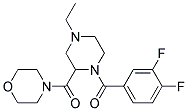 4-([1-(3,4-DIFLUOROBENZOYL)-4-ETHYLPIPERAZIN-2-YL]CARBONYL)MORPHOLINE Struktur