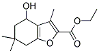 ETHYL 4-HYDROXY-3,6,6-TRIMETHYL-4,5,6,7-TETRAHYDRO-1-BENZOFURAN-2-CARBOXYLATE Struktur