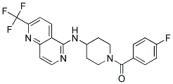 N-[1-(4-FLUOROBENZOYL)PIPERIDIN-4-YL]-2-(TRIFLUOROMETHYL)-1,6-NAPHTHYRIDIN-5-AMINE Struktur