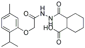 2-(N'-[2-(2-ISOPROPYL-5-METHYL-PHENOXY)-ACETYL]-HYDRAZINOCARBONYL)-CYCLOHEXANECARBOXYLIC ACID Struktur