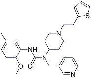 N'-(2-METHOXY-5-METHYLPHENYL)-N-(PYRIDIN-3-YLMETHYL)-N-(1-[2-(2-THIENYL)ETHYL]PIPERIDIN-4-YL)UREA Struktur