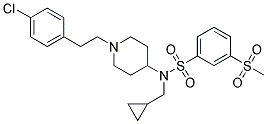 N-(1-[2-(4-CHLOROPHENYL)ETHYL]PIPERIDIN-4-YL)-N-(CYCLOPROPYLMETHYL)-3-(METHYLSULFONYL)BENZENESULFONAMIDE Struktur