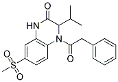 3-ISOPROPYL-7-(METHYLSULFONYL)-4-(PHENYLACETYL)-3,4-DIHYDROQUINOXALIN-2(1H)-ONE Struktur