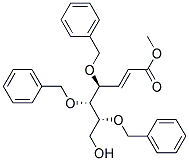 METHYL (2E,4S,5R,6R)-4,5,6-TRI(BENZYLOXY)-7-HYDROXY-2-HEPTENOATE Struktur