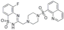 5-FLUORO-3-([4-(QUINOLIN-8-YLSULFONYL)PIPERAZIN-1-YL]METHYL)-2H-1,2,4-BENZOTHIADIAZINE 1,1-DIOXIDE Struktur