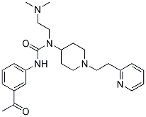 N'-(3-ACETYLPHENYL)-N-[2-(DIMETHYLAMINO)ETHYL]-N-[1-(2-PYRIDIN-2-YLETHYL)PIPERIDIN-4-YL]UREA Struktur