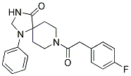 8-[(4-FLUOROPHENYL)ACETYL]-1-PHENYL-1,3,8-TRIAZASPIRO[4.5]DECAN-4-ONE Struktur