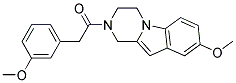 8-METHOXY-2-[(3-METHOXYPHENYL)ACETYL]-1,2,3,4-TETRAHYDROPYRAZINO[1,2-A]INDOLE Struktur