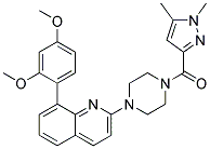 8-(2,4-DIMETHOXYPHENYL)-2-(4-[(1,5-DIMETHYL-1H-PYRAZOL-3-YL)CARBONYL]PIPERAZIN-1-YL)QUINOLINE Struktur