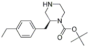 (S)-2-(4-ETHYL-BENZYL)-PIPERAZINE-1-CARBOXYLIC ACID TERT-BUTYL ESTER Struktur