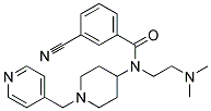 3-CYANO-N-[2-(DIMETHYLAMINO)ETHYL]-N-[1-(PYRIDIN-4-YLMETHYL)PIPERIDIN-4-YL]BENZAMIDE Struktur