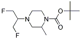 4-(2-FLUORO-1-FLUOROMETHYL-ETHYL)-2-METHYL-PIPERAZINE-1-CARBOXYLIC ACID TERT-BUTYL ESTER Struktur