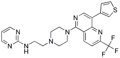 N-(2-(4-[8-(3-THIENYL)-2-(TRIFLUOROMETHYL)-1,6-NAPHTHYRIDIN-5-YL]PIPERAZIN-1-YL)ETHYL)PYRIMIDIN-2-AMINE Struktur