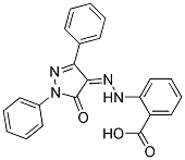 2-[N'-(5-OXO-1,3-DIPHENYL-1,5-DIHYDRO-PYRAZOL-4-YLIDENE)-HYDRAZINO]-BENZOIC ACID Struktur