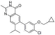 6-(4-CHLORO-3-(CYCLOPROPYLMETHOXY)PHENYL)-7-ISOPROPYL-2-METHYLQUINAZOLIN-4(3H)-ONE Struktur