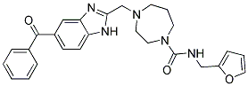 4-[(5-BENZOYL-1H-BENZIMIDAZOL-2-YL)METHYL]-N-(2-FURYLMETHYL)-1,4-DIAZEPANE-1-CARBOXAMIDE Struktur