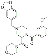 4-([4-(1,3-BENZODIOXOL-5-YLMETHYL)-1-(3-METHOXYBENZOYL)PIPERAZIN-2-YL]CARBONYL)MORPHOLINE Struktur