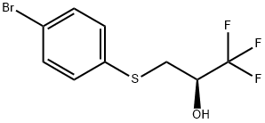 (2R)-3-[(4-BROMOPHENYL)SULFANYL]-1,1,1-TRIFLUORO-2-PROPANOL Struktur