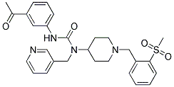 N'-(3-ACETYLPHENYL)-N-(1-[2-(METHYLSULFONYL)BENZYL]PIPERIDIN-4-YL)-N-(PYRIDIN-3-YLMETHYL)UREA Struktur