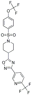 5-[5-(1-([4-(TRIFLUOROMETHOXY)PHENYL]SULFONYL)PIPERIDIN-4-YL)-1,2,4-OXADIAZOL-3-YL]-2-(TRIFLUOROMETHYL)PYRIDINE Struktur