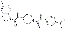 N-(1-([(4-ACETYLPHENYL)AMINO]CARBONYL)PIPERIDIN-4-YL)-5-METHYLINDOLINE-1-CARBOXAMIDE Struktur