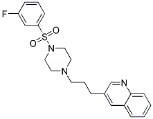 3-(3-(4-[(3-FLUOROPHENYL)SULFONYL]PIPERAZIN-1-YL)PROPYL)QUINOLINE Struktur