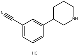 3-(PIPERIDIN-3-YL)BENZONITRILE HYDROCHLORIDE Struktur