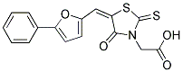 [4-OXO-5-(5-PHENYLFURAN-2-YL-METHYLENE)-2-THIOXOTHIAZOLIDIN-3-YL]ACETIC ACID Struktur