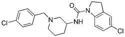 5-CHLORO-N-[1-(4-CHLOROBENZYL)PIPERIDIN-3-YL]INDOLINE-1-CARBOXAMIDE Struktur